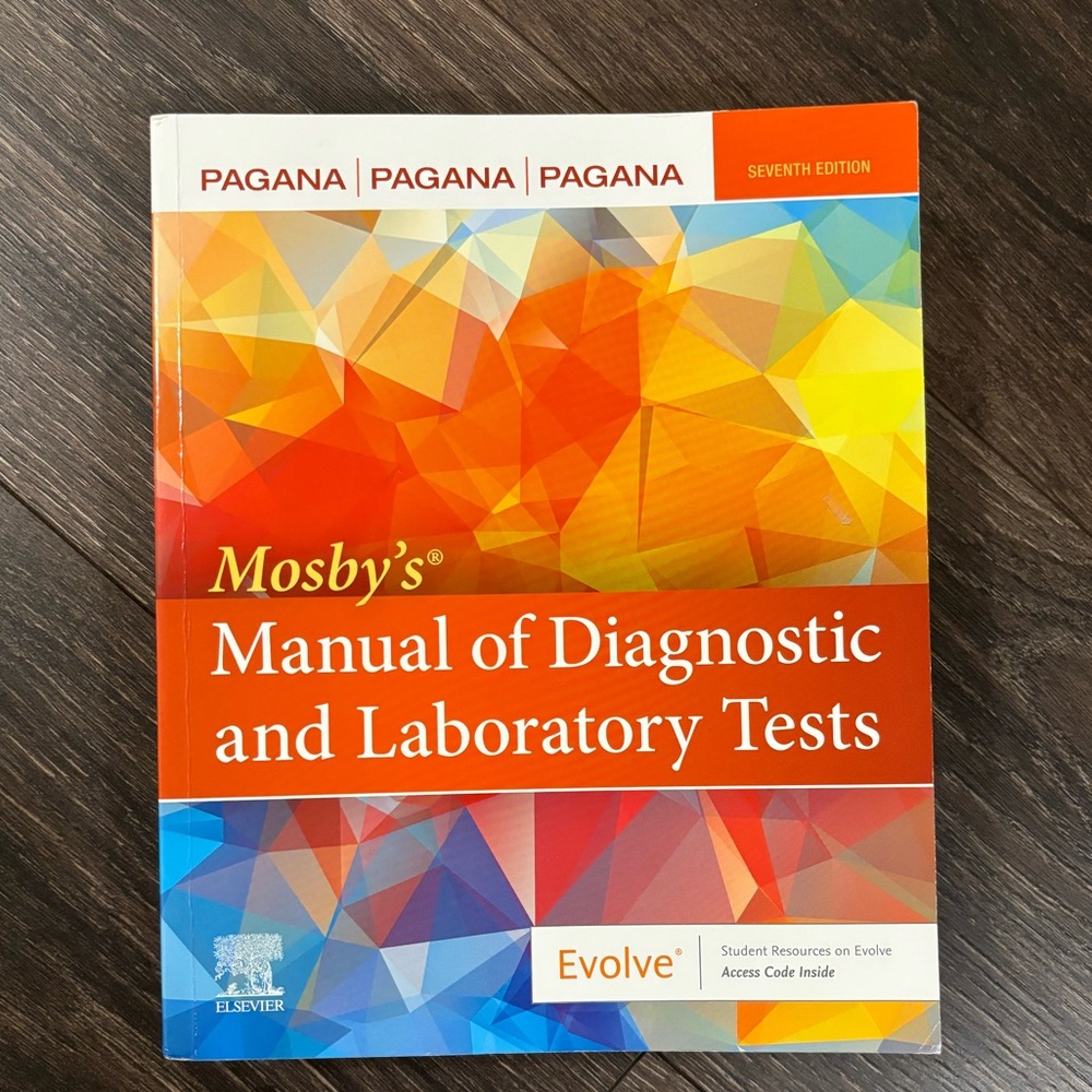 Mosby’s Manual of Diagnostic & Laboratory Tests 7th Edition. Like New Condition